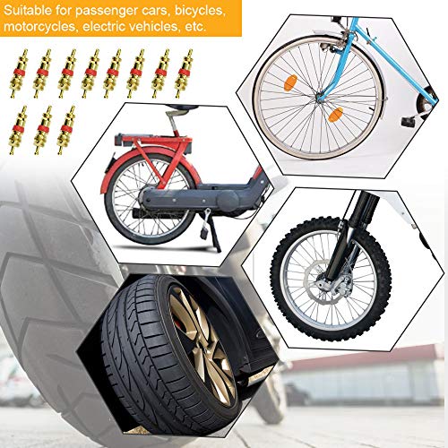 AFASOES 33 Pcs, 30 x Valvulas para Neumaticos +1 x Herramienta de Reparación Acero 4 Llaves + 1x Destornillador +1 x Removedor para Nucleo de Valvula para Bicicleta Coche Moto para Quitar Obus Valvula