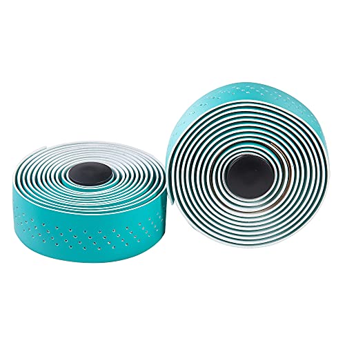 Aghami Cinta de Barras Bicicleta Ciclismo H Transpirable Suave Bicicleta Manillar Cinta MTB Fixed Gear BeltandleBar Tape Road Bike PU + EVA Bike Cinturón Agarre Caucho Suave (Color : Bianchi Green)