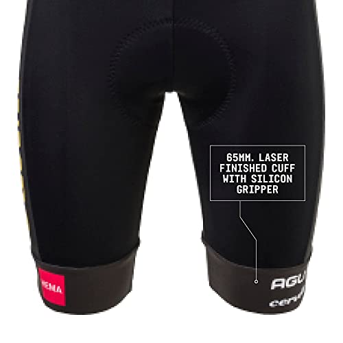 AGU Bibshort Team Jumbo Visma 2021 Hombre, Culotte de Ciclismo con Tirantes para Hombre, Ropa de Ciclismo Oficial del Equipo de Ciclismo Profesional Jumbo Visma - Negro - XL