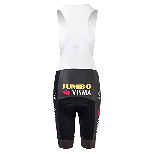 AGU Bibshort Team Jumbo Visma 2021 Mujer, Culotte de Ciclismo con Tirantes para Mujer, Ropa de Ciclismo Oficial del Equipo de Ciclismo Profesional Jumbo Visma - Negro - XXL