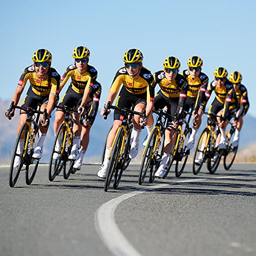 AGU Bibshort Team Jumbo Visma 2021 Mujer, Culotte de Ciclismo con Tirantes para Mujer, Ropa de Ciclismo Oficial del Equipo de Ciclismo Profesional Jumbo Visma - Negro - XXL