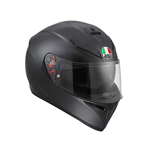 AGV 0301A4MY_002_L K3 SV Solid Casco Moto Integral, Negro Mate, L