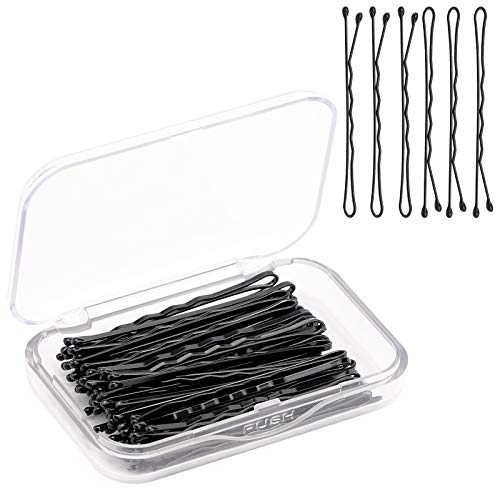 AIEX 50 piezas Kit de Horquillas para el Cabello Pinzas para el Cabello con Sujeción Segura Horquillas para el Cabello para Mujeres, Niñas y Salón de Peluquería (Negro)