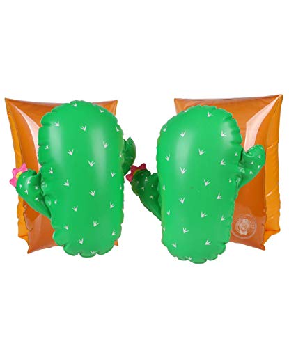 AirMyFun Manguitos inflables para niños de 3-6 años, para Piscinas y Playa - Cactus