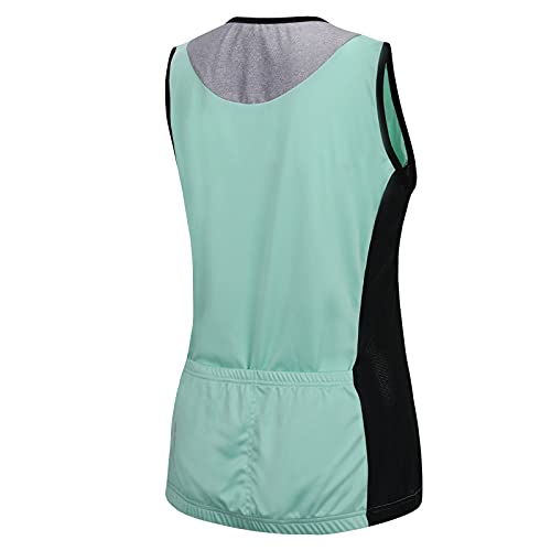 Airtracks Maillot de ciclismo para mujer, sin mangas, Comfort Line – azul – M