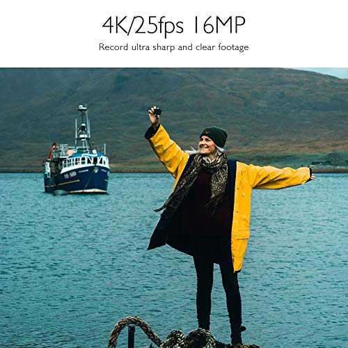 AKASO Cámara Deportiva 4K WiFi 20MP Cámara Sumergible Acuática 40M Impermeable Cámara de Acción Control Remoto EIS Ángulo Ajustable Multi Accesorios para Deporte Buceo Ciclismo Surf (EK7000 Pro)