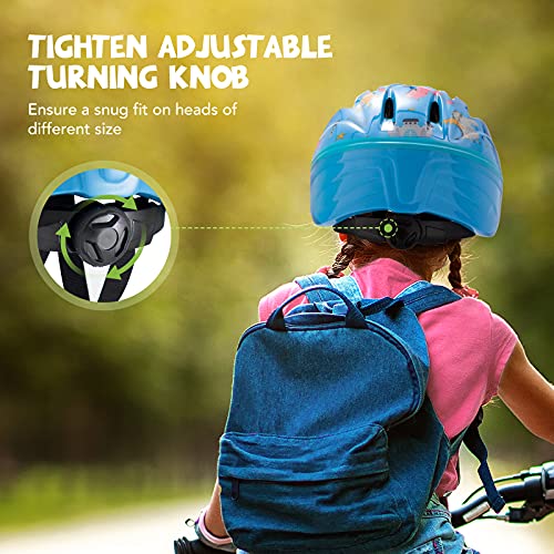 AKASO Casco Niños Casco Bici Niños para1-8 Años, Ajustable Casco Infantil Ligero 200g/ Transpirable para Bicicleta/Patineta/Scooter