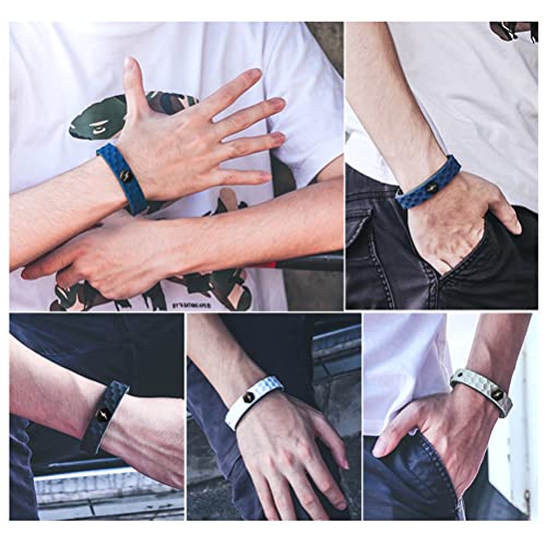 Akemaio Pulsera antiestática Rhombus Inalámbrica Pulsera de silicona Anti estática Balance Anion Ajustable Correa de muñeca para hombres y mujeres