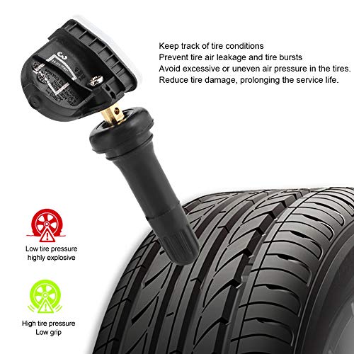 Akozon Sensores de Control de Presión de Neumáticos 4pcs TPMS 2036832 Monitoreo de Presión de Neumáticos TPMS Adecuado para Ecosport/para Fiesta/para Focus