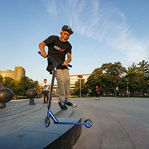 Albott Patinete de Acrobacia Patinete de Trucos y Saltos para Nios y Nias a Partir de 7 aos Ruedas 100mm Rodamientos ABEC-9 , Azul