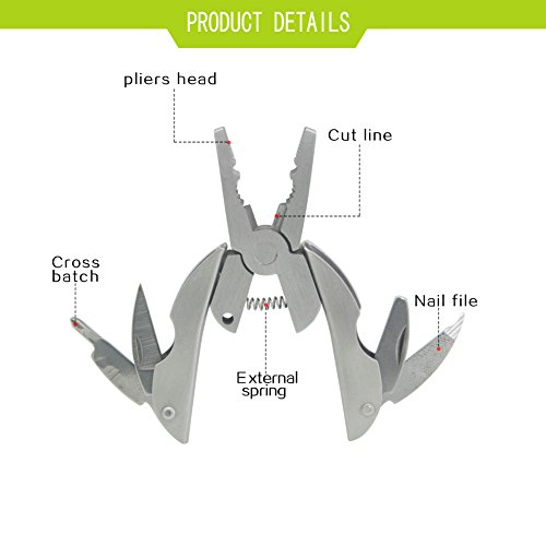 Alicates multiherramienta portátil de acero inoxidable mini alicates multifunción para regalo de negocios/al aire libre