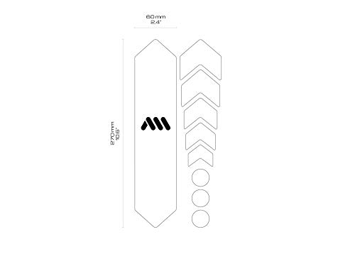 All Mountain Style AMSFG1WHAP Protector de Cuadro Basic – Protege tu Bicicleta de posibles arañazos y Golpes, Unisex Adulto, Blanco/Ape, Talla única