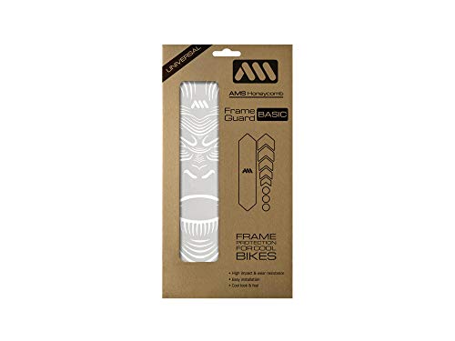 All Mountain Style AMSFG1WHAP Protector de Cuadro Basic – Protege tu Bicicleta de posibles arañazos y Golpes, Unisex Adulto, Blanco/Ape, Talla única