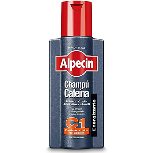 Alpecin Champú Cafeína C1 1x 250ml | Champu anticaida hombre y con cafeina | Tratamiento para la caida del cabello | Alpecin Shampoo Anti Hair Loss Treatment Men