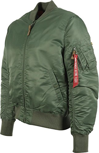 ALPHA INDUSTRIES Flight Jacket|MA-1 VF 59, Verde (Sage Green 01), XXL para Hombre