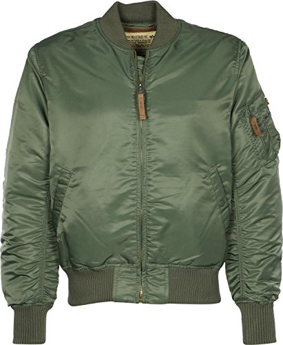 ALPHA INDUSTRIES Flight Jacket|MA-1 VF 59, Verde (Sage Green 01), XXL para Hombre