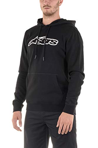 Alpinestar Blaze Fleece Pull zippé Coupe Moderne Avec Logo imprimé, Hombre, Black/White, M