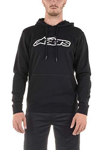 Alpinestar Blaze Fleece Pull zippé Coupe Moderne Avec Logo imprimé, Hombre, Black/White, M