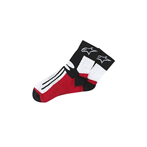 Alpinestars Calcetines Moto Racing Road Short Negro-Rojo (L/Xxl, Rojo)