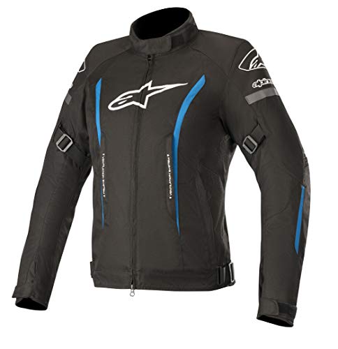 Alpinestars Chaqueta moto Stella Gunner V2 Wp Jacket Black Bright Blue, Negro/Azul, L