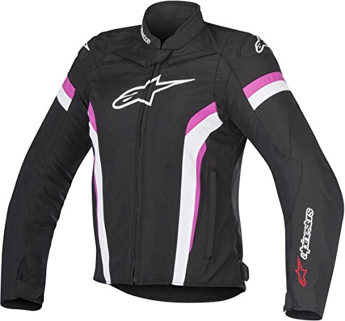 Alpinestars Chaqueta moto Stella T-gp Plus R V2 Jacket Black White Fuchsia, Negro/Blanco/Fuchsia, S (33105171239)