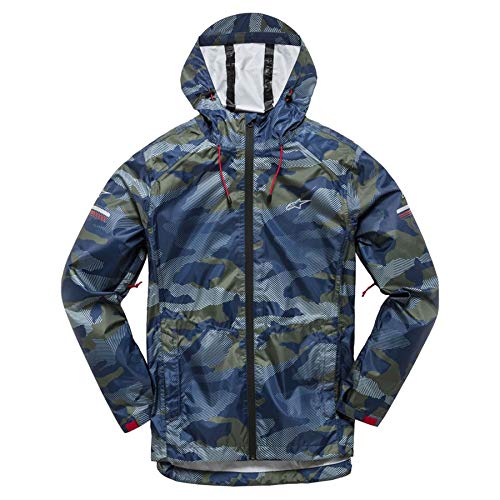 Alpinestars Hombre Resist II Chaqueta de Lluvia Not Applicable, BLU Camo, M