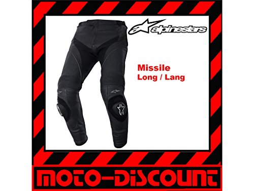 Alpinestars Missile Piel Pantalón Corto y Largo, Hombre Mujer, Alpinestar, SW, 56 Lang