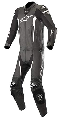 Alpinestars Missile Tech-Air - Traje de cuero para moto (2 piezas, talla 58), color negro y blanco