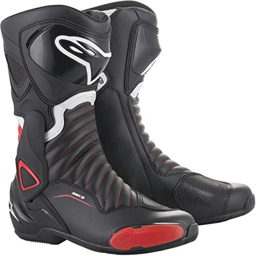 Alpinestars Smx-6 V2 - Botas de motociclista, talla 43, color negro y rojo