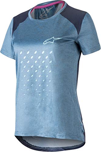 Alpinestars Stella Alps 6.0 SS - Camiseta para Mujer, Mujer, 1783919, Azul Medio, Small