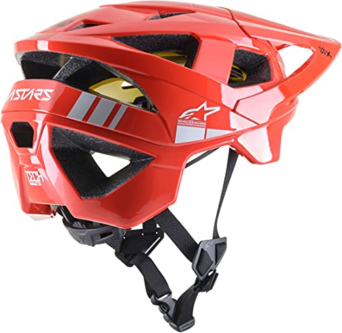 Alpinestars Vector Tech A2 Helmet Cascos, Unisex, Rojo Brillante Brillante/Li, L