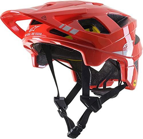 Alpinestars Vector Tech A2 Helmet Cascos, Unisex, Rojo Brillante Brillante/Li, L