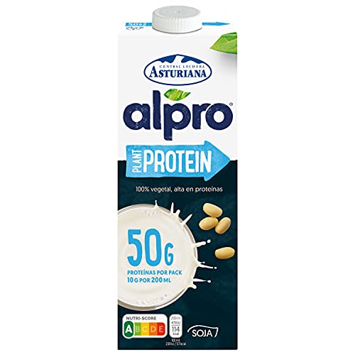 Alpro - Bebida de Soja UHT, Alta Concentración de Proteinas, 100% Vegetal, Apta para Veganos, Brik de 1 litro - 1 x 1000ml