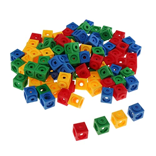 Amagogo 200x Colorful Kid's Maths Link Cubes Matemáticas Ayudas de Aprendizaje Starter 4 Colores