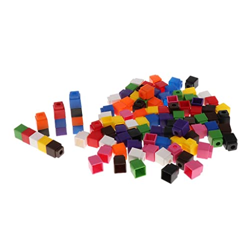 Amagogo 200x Colorful Kid's Maths Link Cubes Matemáticas Ayudas de Aprendizaje Starter 4 Colores