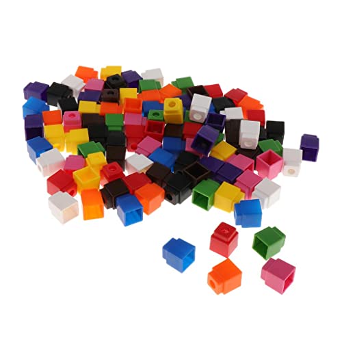 Amagogo 200x Colorful Kid's Maths Link Cubes Matemáticas Ayudas de Aprendizaje Starter 4 Colores