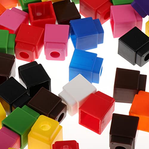 Amagogo 200x Colorful Kid's Maths Link Cubes Matemáticas Ayudas de Aprendizaje Starter 4 Colores