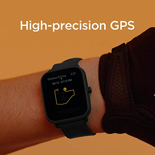 Amazfit Bip U Pro Smart Watch Reloj Inteligente con GPS Incorporado 60+ Modos Deportivos 5 ATM Fitness Tracker Oxígeno Sangre Frecuencia cardíaca Monitor de sueño y estrés 1.43 "Pantalla táctil, Black