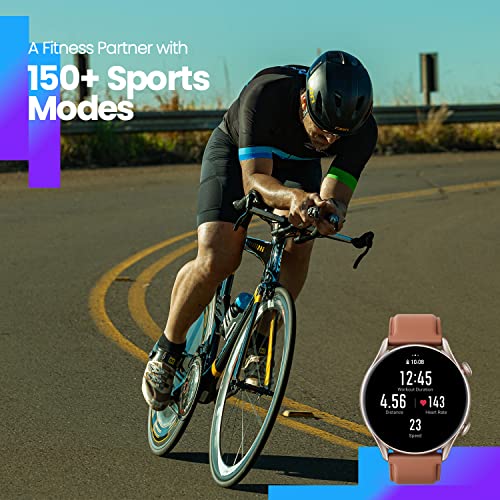 Amazfit GTR 3 Pro Smartwatch Deportivo Pantalla AMOLED de 1.45"Frecuencia Cardíaca Sueño Estrés Monitorización de SpO2 150+ Modos Deportivos GPS Llamadas Bluetooth Control de Música Alexa Marrón