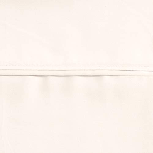 Amazon Basics - Sábana encimera (algodón satén 400 hilos, antiarrugas), 275 x 275 + 10 cm - Blanco
