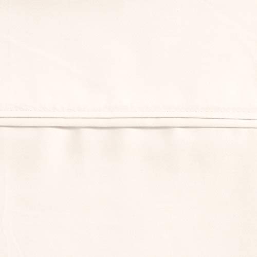 Amazon Basics - Sábana encimera (algodón satén 400 hilos, antiarrugas), 275 x 275 + 10 cm - Blanco