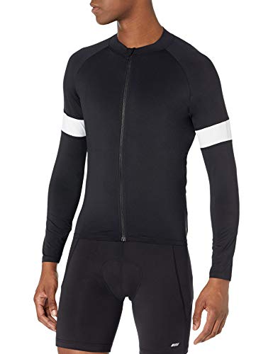 Amazon Essentials Long-Sleeve Cycling Jersey Camisa, Negro, M