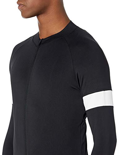 Amazon Essentials Long-Sleeve Cycling Jersey Camisa, Negro, M