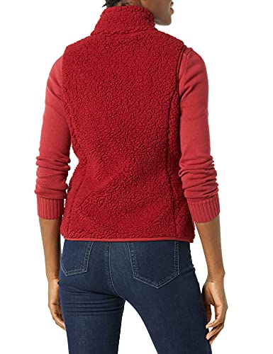 Amazon Essentials Polar Fleece Lined Sherpa Vest Chaqueta de Forro, Rojo Frambuesa, S