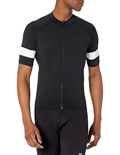 Amazon Essentials Short-Sleeve Cycling Jersey Camisa, Negro, S