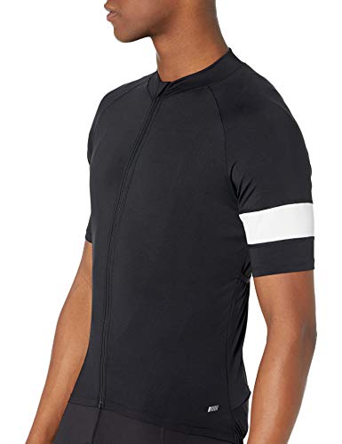 Amazon Essentials Short-Sleeve Cycling Jersey Camisa, Negro, S