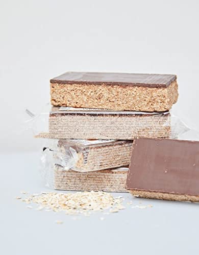 AMIX - Barritas de Proteínas - Flap Jack Oat en Formato de 30 x 120 g - Aporte de Energía Duradera - Mejoran el Rendimiento Deportivo - Con Sabor a Doble Chocolate