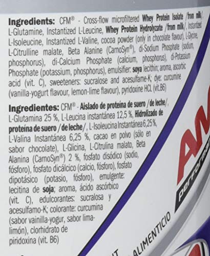 AMIX - BCAA con Glutamina - Re-Cuper Recovery Drink en Formato de 550 g - Ayuda a Regenerar las Fibras Musculares - Favorece la Rehidratación - Sabor a Lima Limón