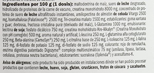 AMIX - Complemento Alimenticio - Carbojet Mass Professional - Carbohidratos y Proteínas para Aumentar la Masa Muscular - Concentrado Proteína de Suero - Recuperador Muscular - Fresa y Plátano - 1,8 KG