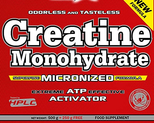 AMIX - Creatina Monohidratada, 500g + 250g Gratis, Complemento Alimenticio, Mejora el Rendimiento Físico, Adecuado para Deportistas, 100% Micronizada, Proteína Masa Muscular